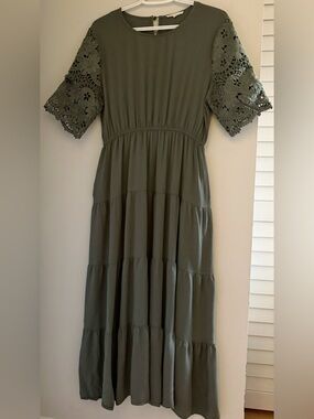 Tea N Rose Boho Maxi Dress L